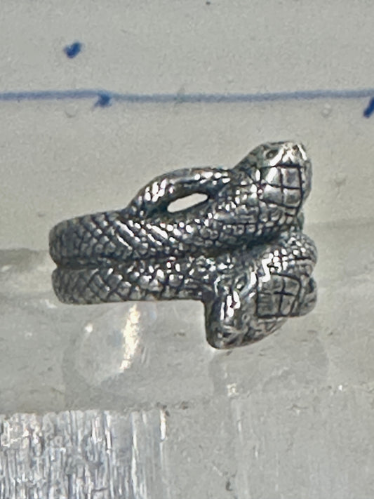 Double Snake ring snakes band size 8.75 sterling silver women men