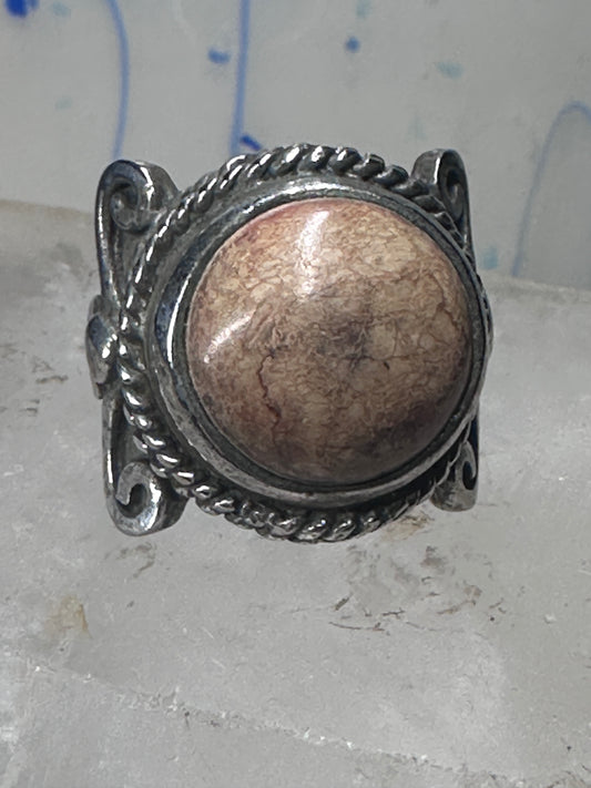 Jasper ring boho size 9.25 sterling silver women