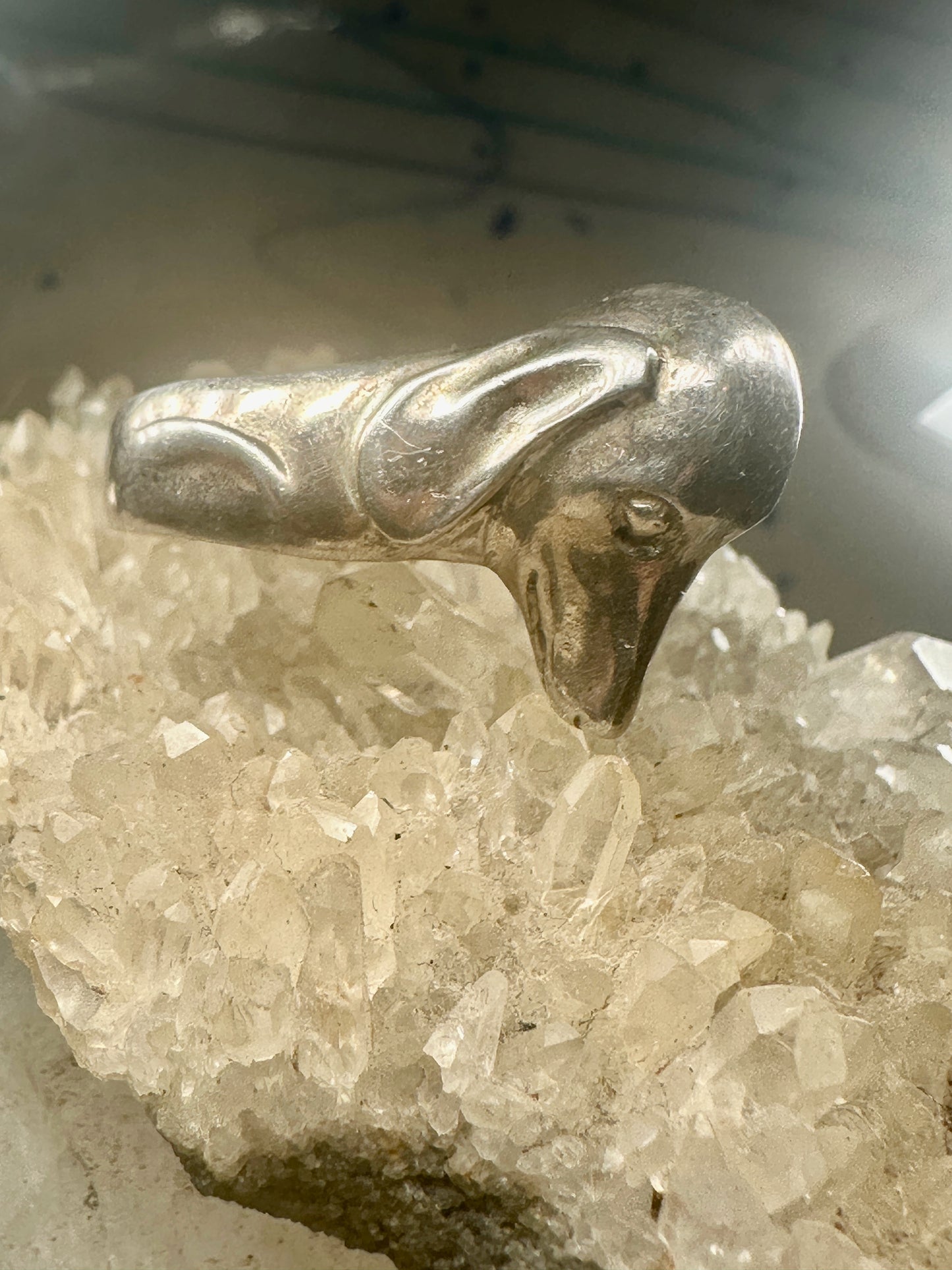 Mini Dachshund ring size 10.75 dog band sterling silver women men