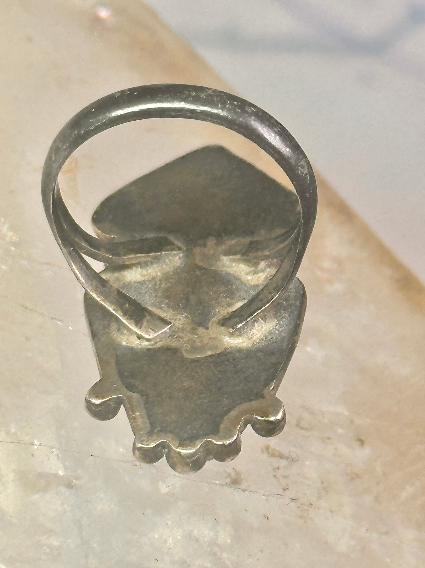 Navajo Ring green turquoise size 5.5 sterling silver women girls