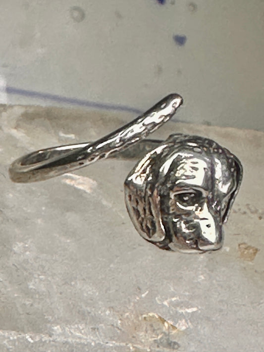 Dog ring puppy band sterling silver size 7 boys girls women