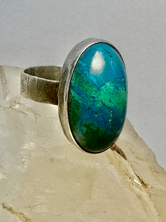 Azurite? ring or Turquoise ? size 9.75 sterling silver women