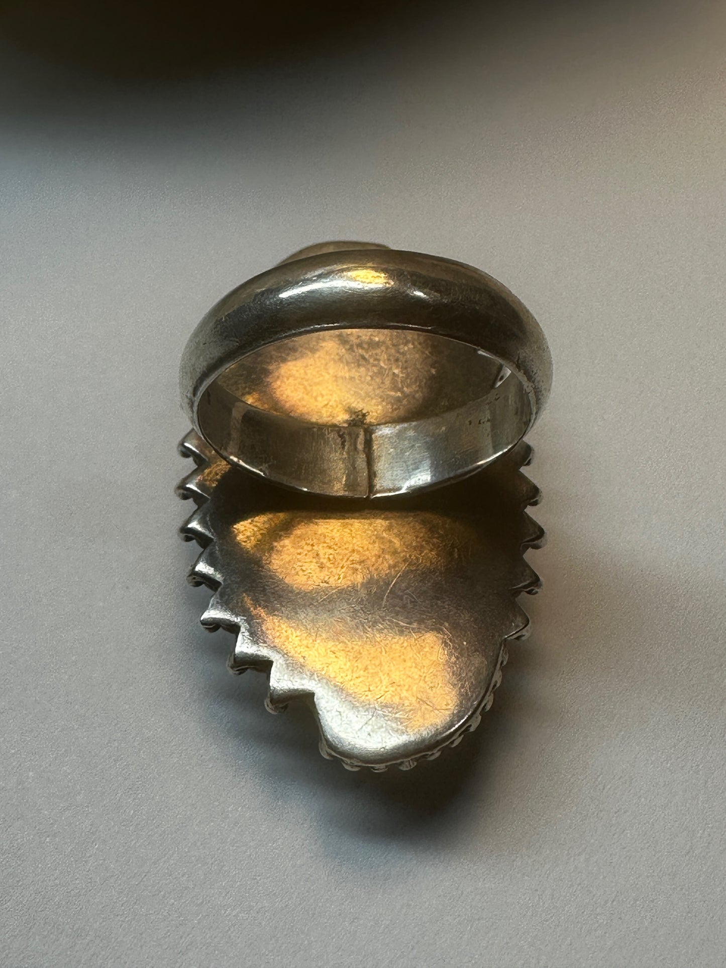 Labradorite ring size 9.25 Navajo sterling silver women