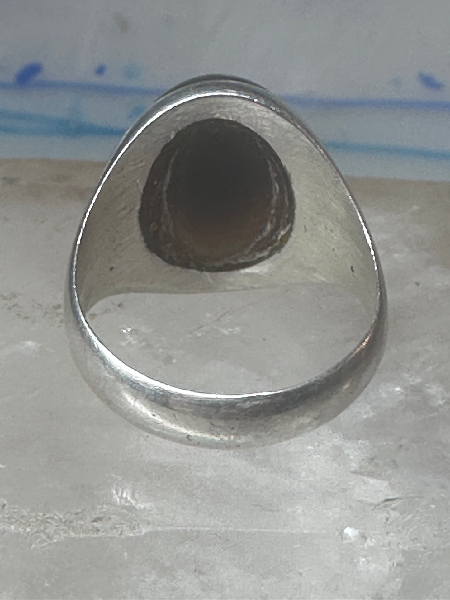 Agate Ring Wm Wheeler Ring band sterling silver size 9.50 women men