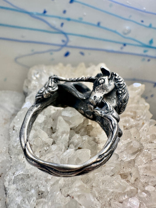 Unicorn ring James Yesberger size 7 horse w horn sterling silver women
