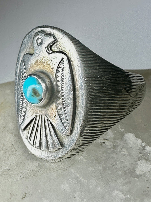 Phoenix ring Navajo band size 9.50 sterling silver women men