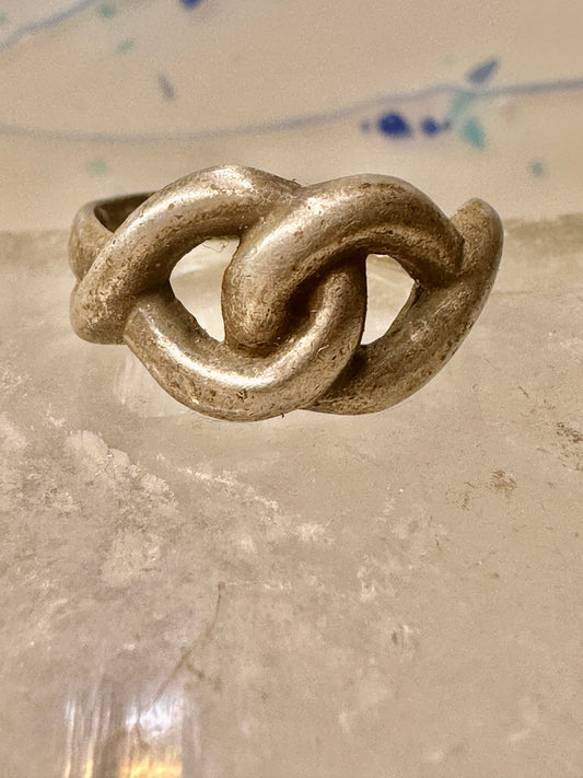 Love Knot ring size 7.50 band sterling silver men women girls
