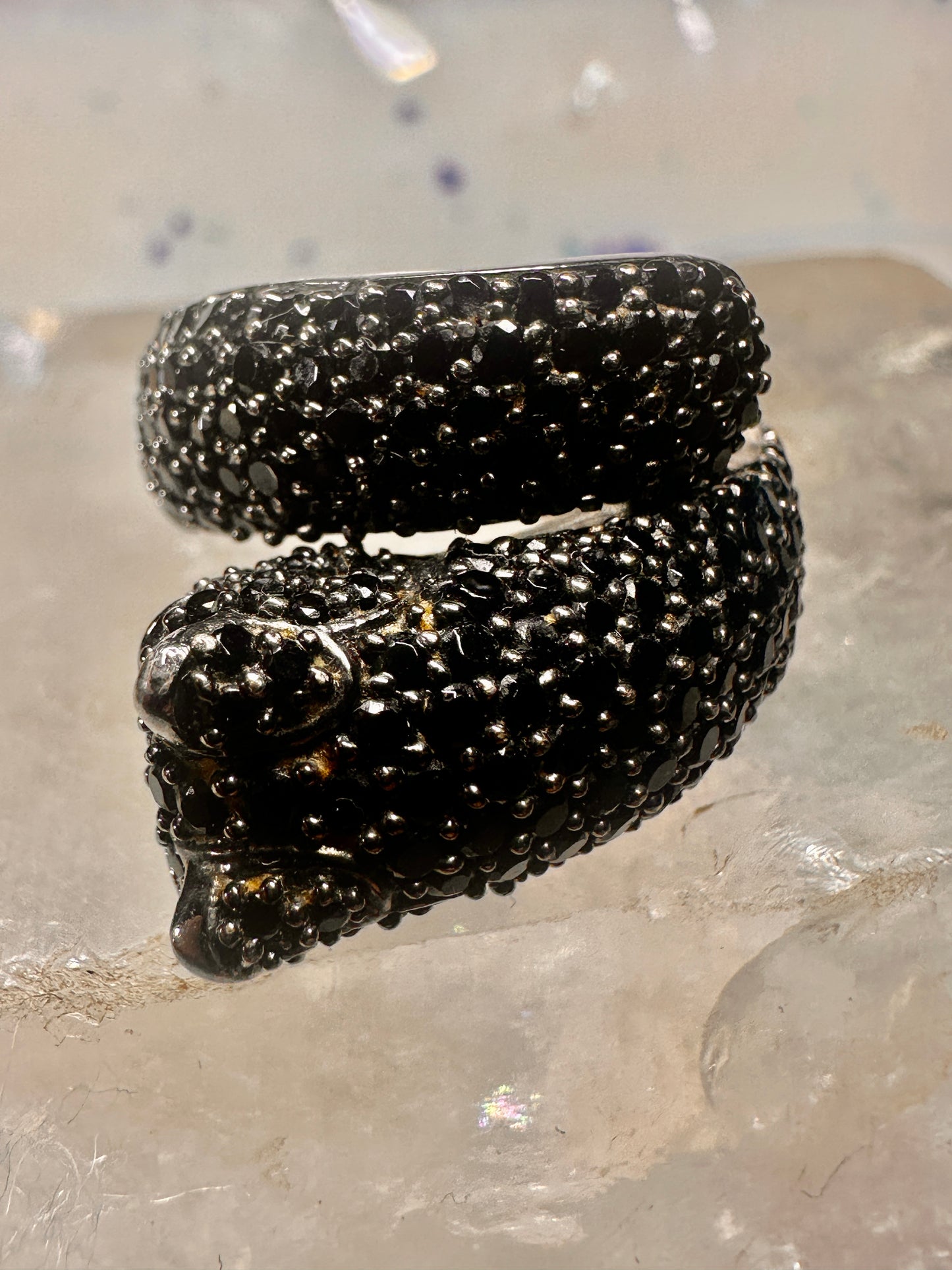 Sonia Bitton ring Panther band CZ size 6.75 sterling silver women