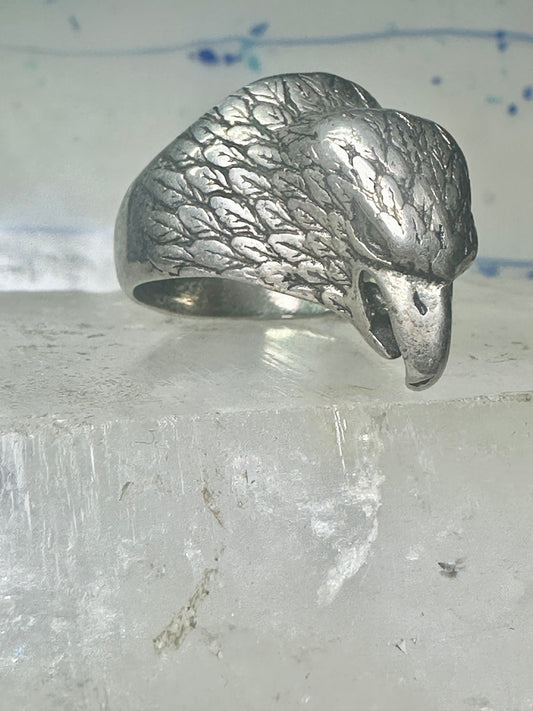 Eagle ring biker band size 12 sterling silver women men