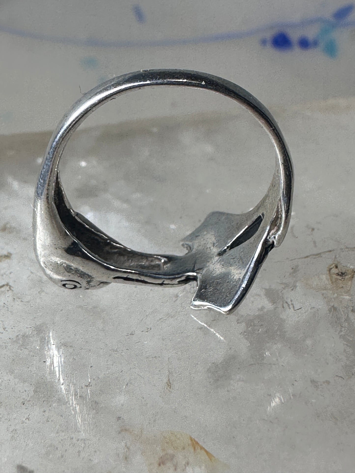 Duck ring bird band size 4.75 sterling silver girls women