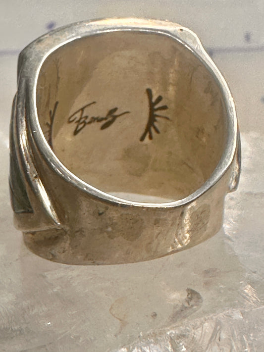 Fernando Benally ring size 8.25 Navajo sterling silver women men