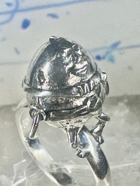 Humpty Dumpty ring poison band size 8.75 sterling silver women