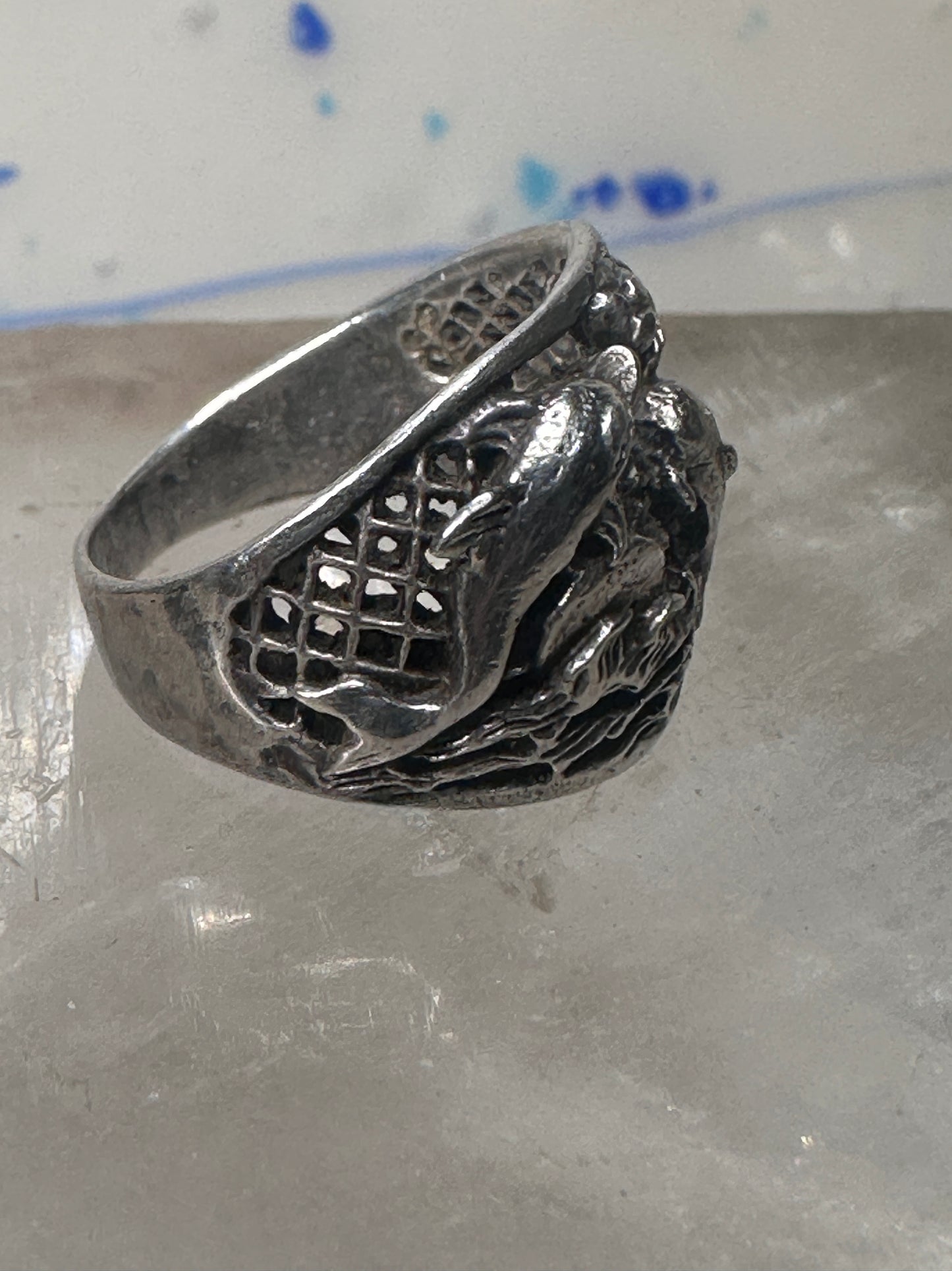 Dolphins ring dolphin pod band size 5.75 women girls