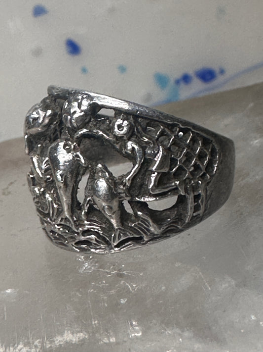 Dolphins ring dolphin pod band size 5.75 women girls