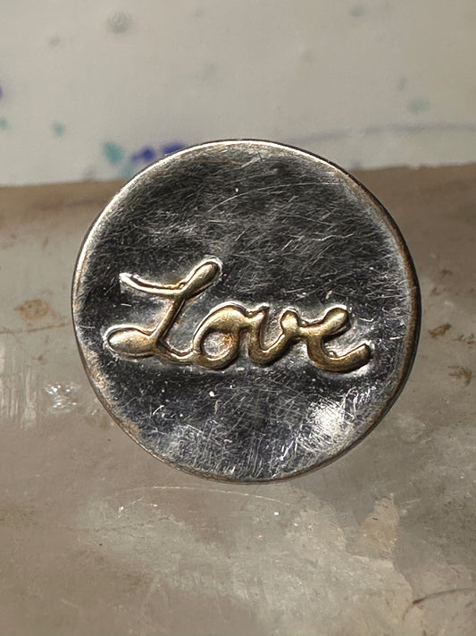 Love ring love word valentine band size 4 sterling silver women pinky girls