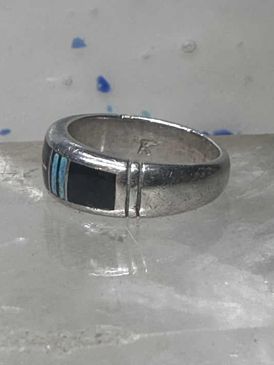 Onyx lab opal ring southwest band size 6.50 women girls