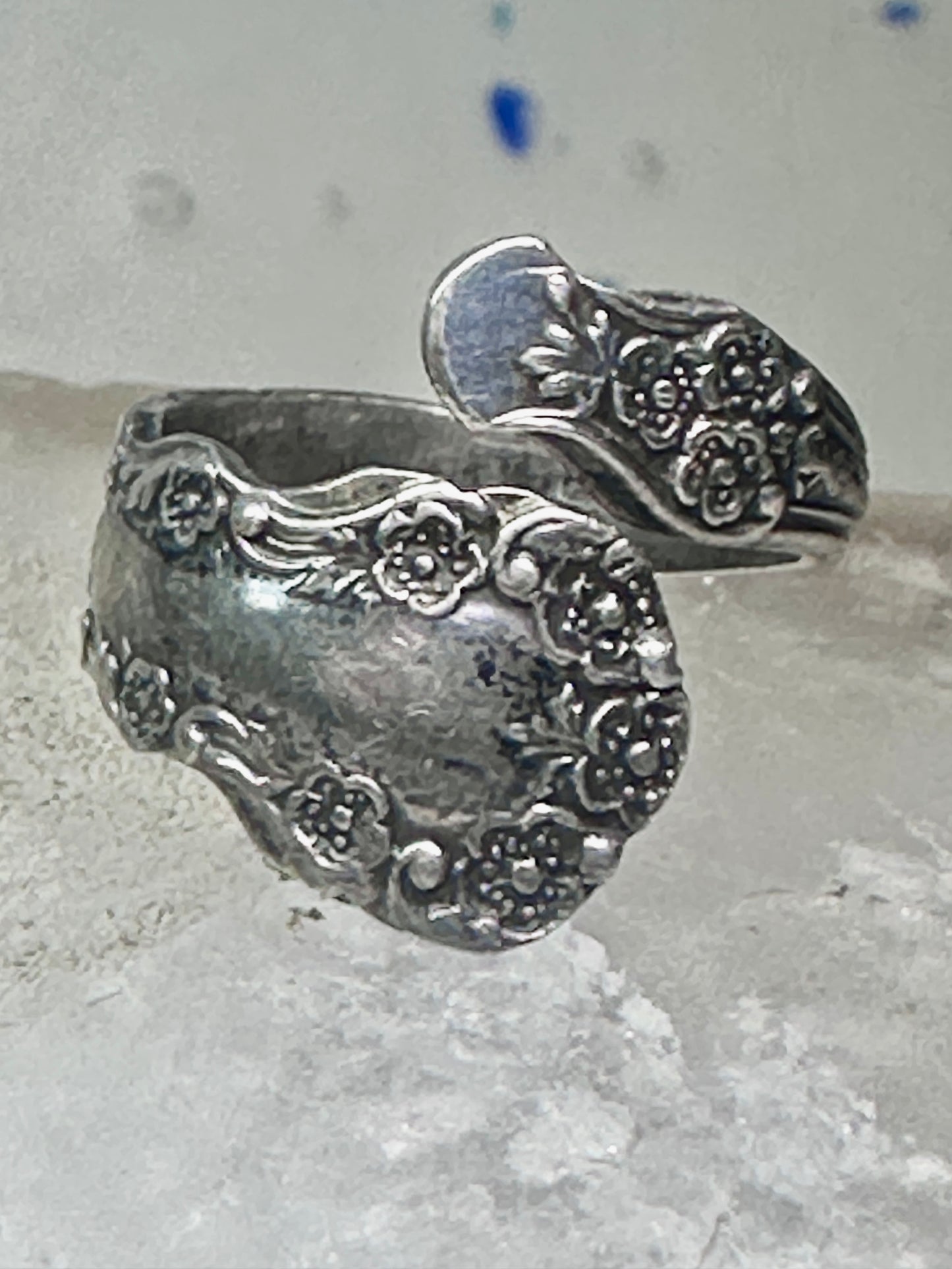Gorham spoon ring Buttercup flower Band Floral pinky size 4 sterling silver women girl