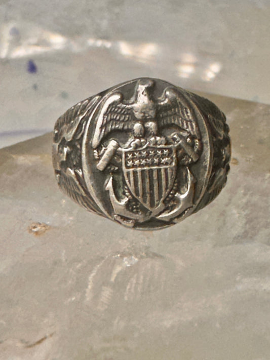 Eagle ring USA band band Size 5.75 sterling silver women men