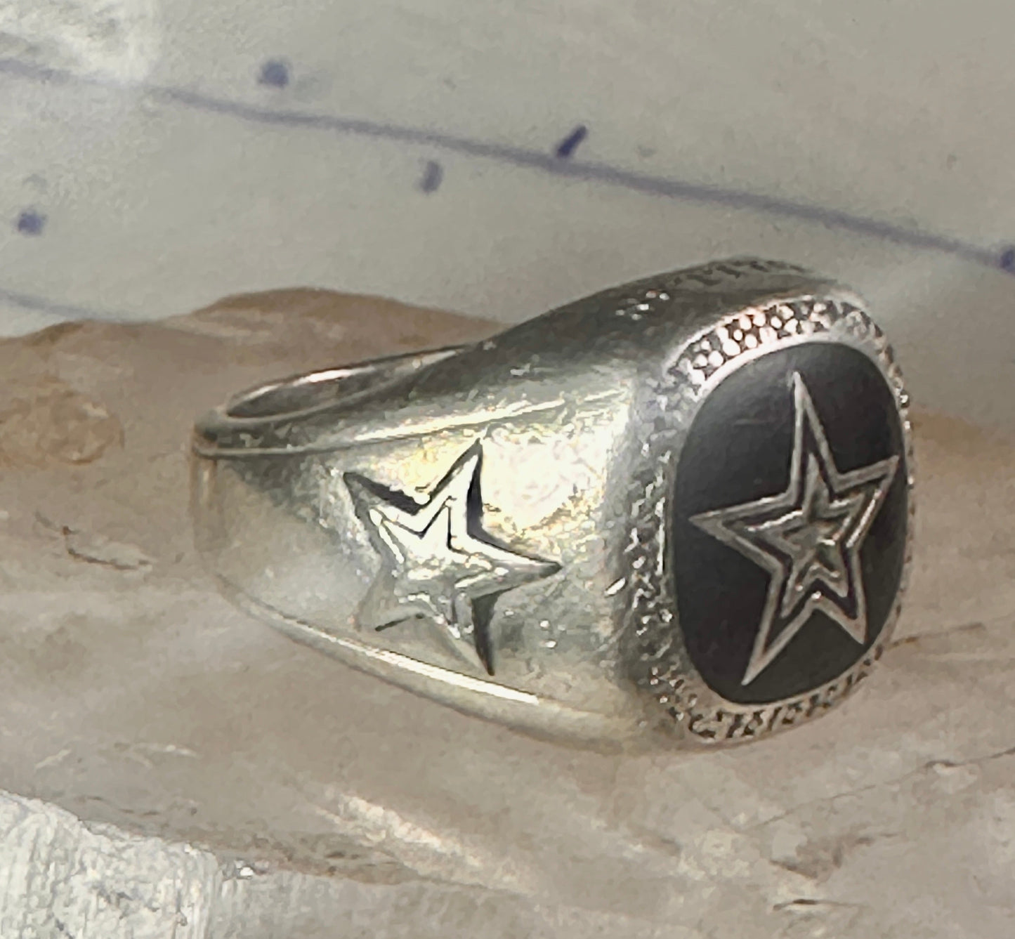 Dallas Cowboys ring football size 12.75 band sterling silver men