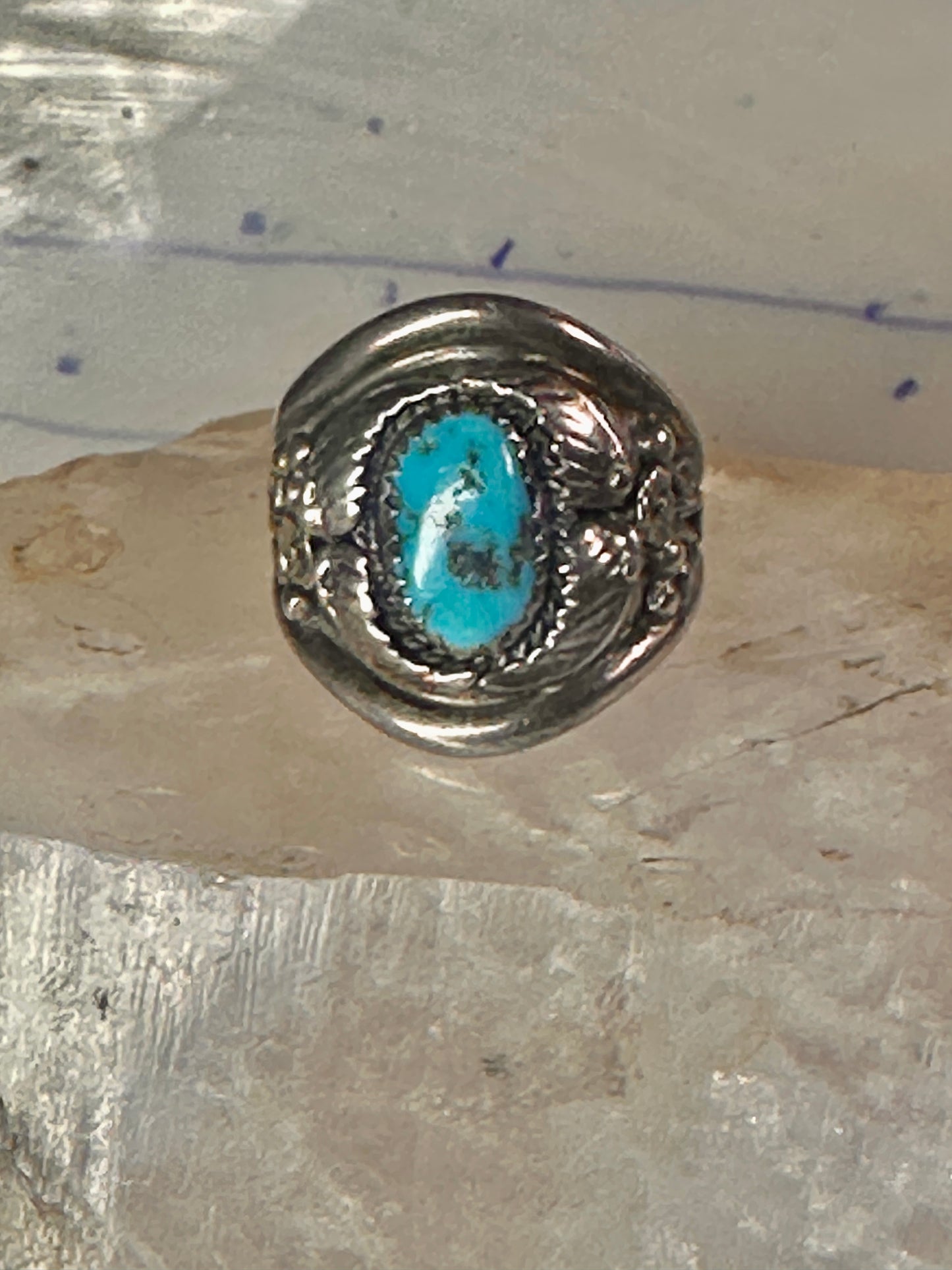 Navajo ring turquoise band size 11.25 band sterling silver men women