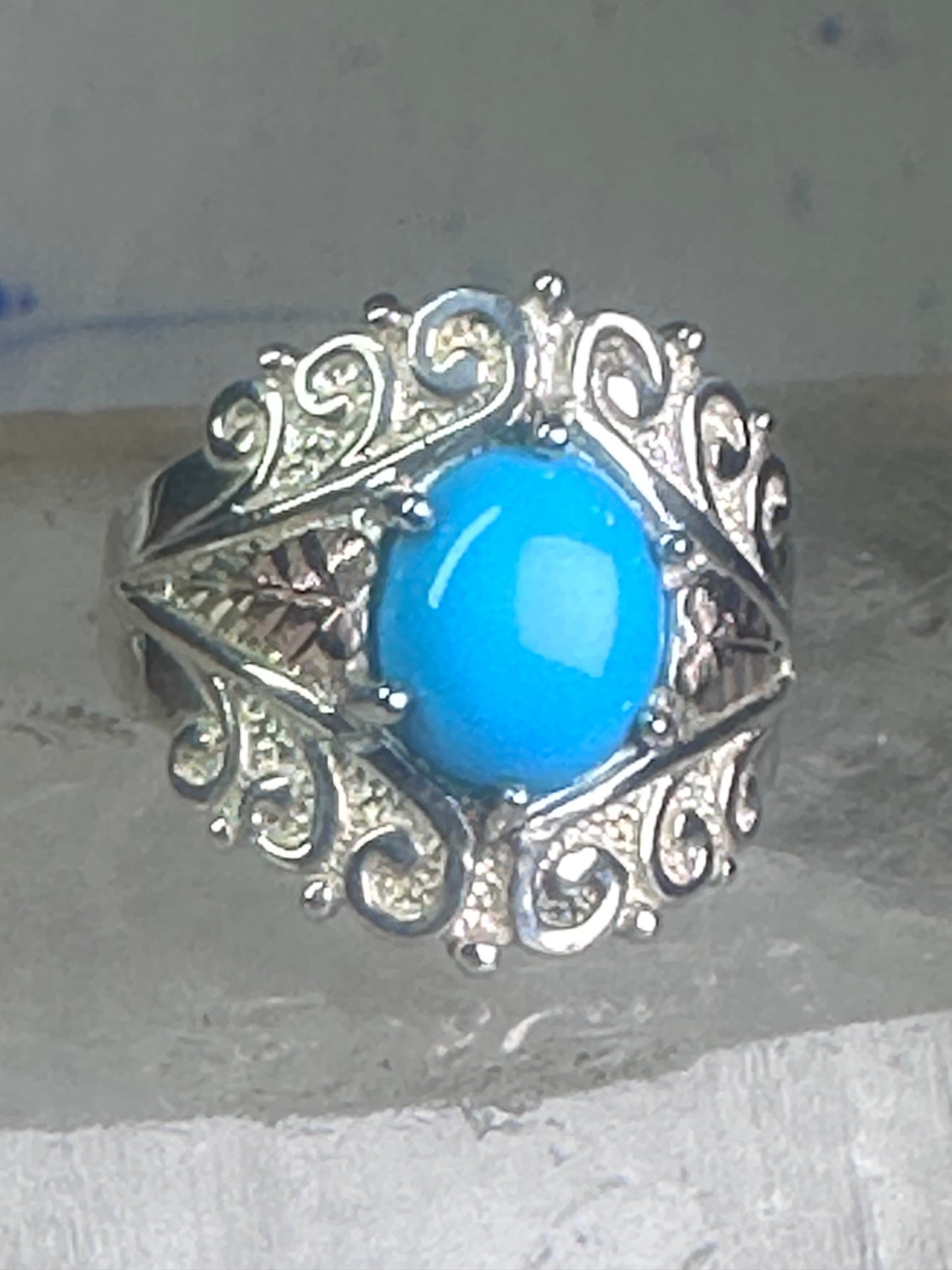 Black Hills Gold ring Turquoise band size 8 sterling silver women girls