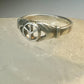 Peace ring Claddagh band size 8 love friendship Irish sterling silver