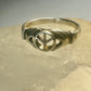 Peace ring Claddagh band size 8 love friendship Irish sterling silver