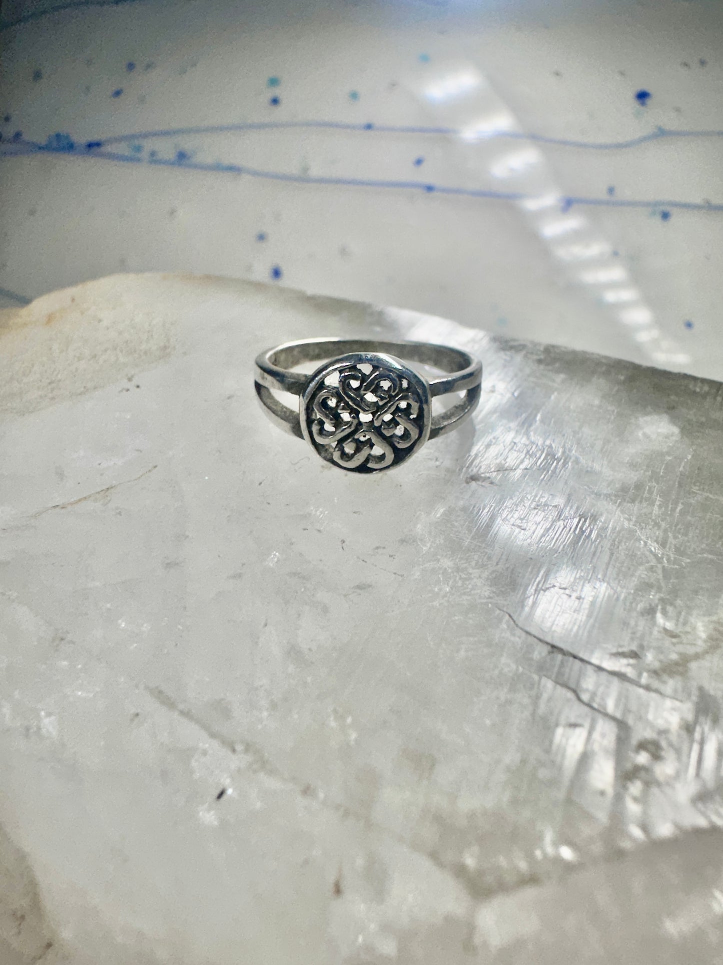 Celtic knot ring Circular knots band Size 6.50 sterling silver women girls