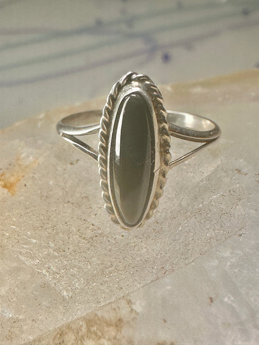Black onyx ring size 5.75 southwest sterling silver women girls