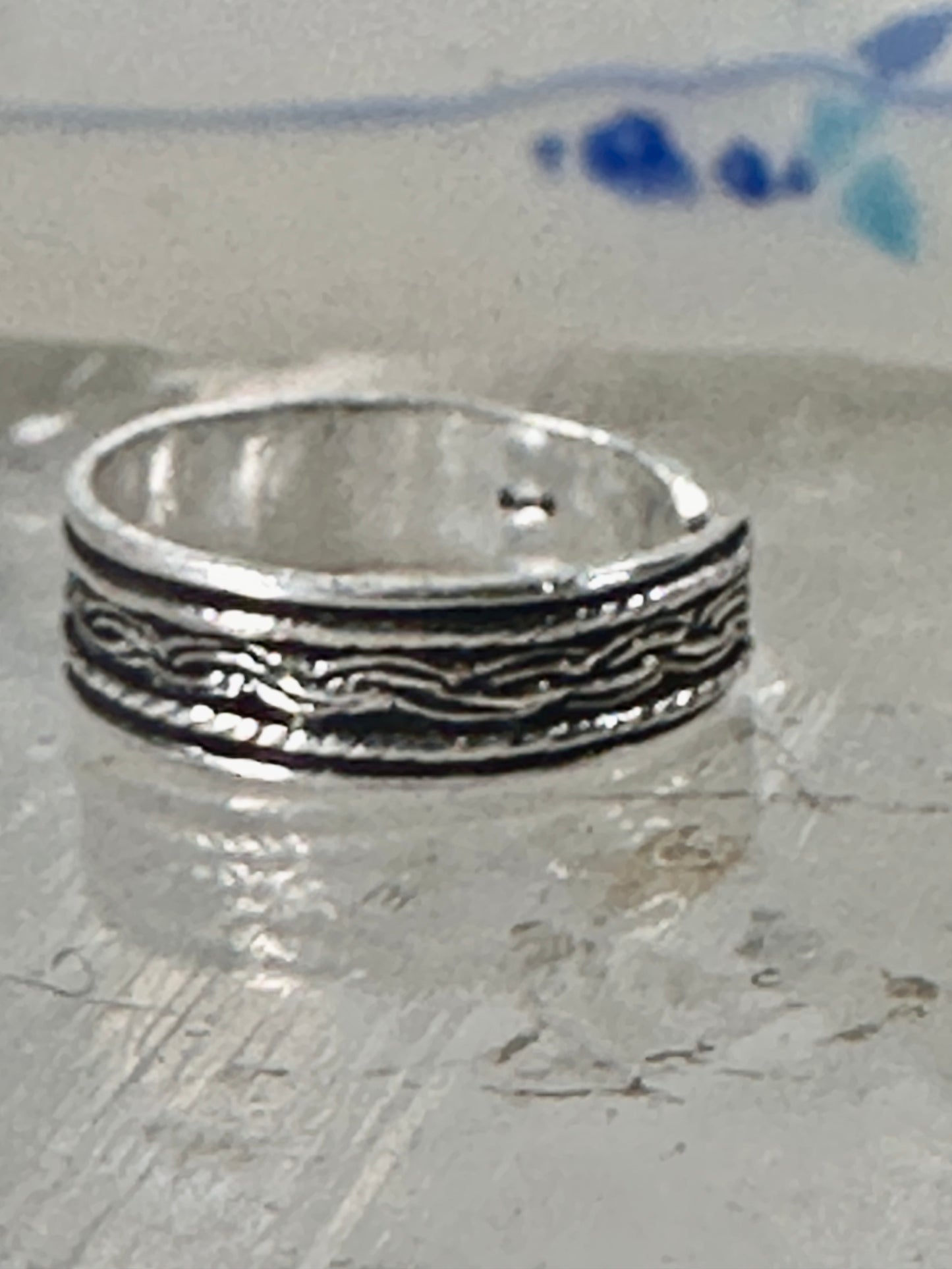 Toe braid ring pinky toe braided band size 2.50 adjustable sterling silver women girls