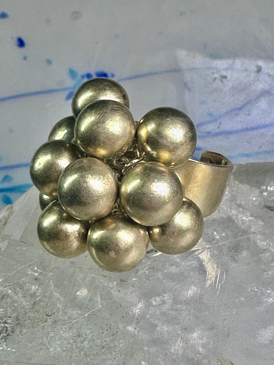 Vintage Balls Cha cha cluster ring Adami & Martucci band size 8 sterling silver women