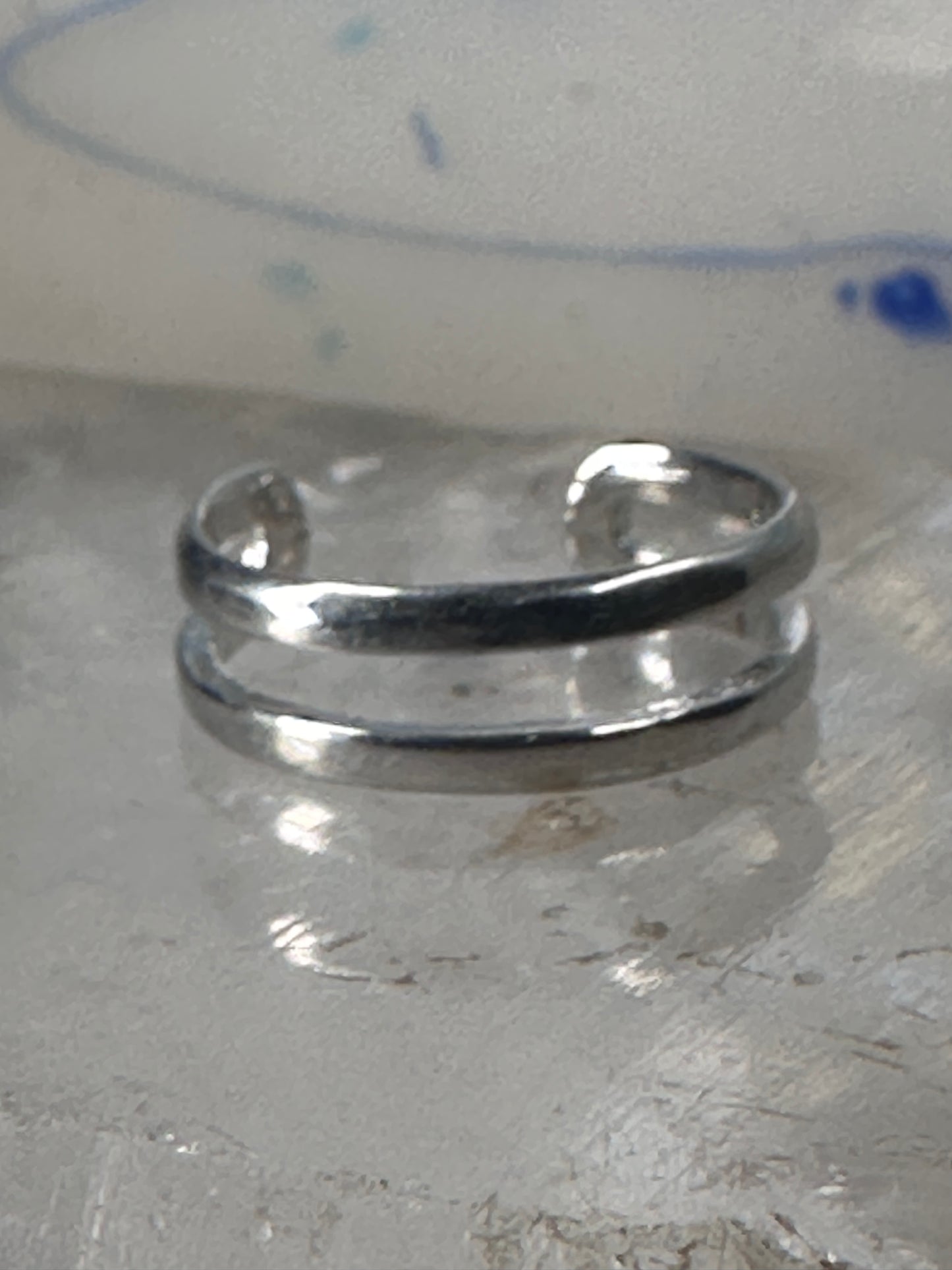 Toe ring pinky toe band size 4 adjustable sterling silver women girls