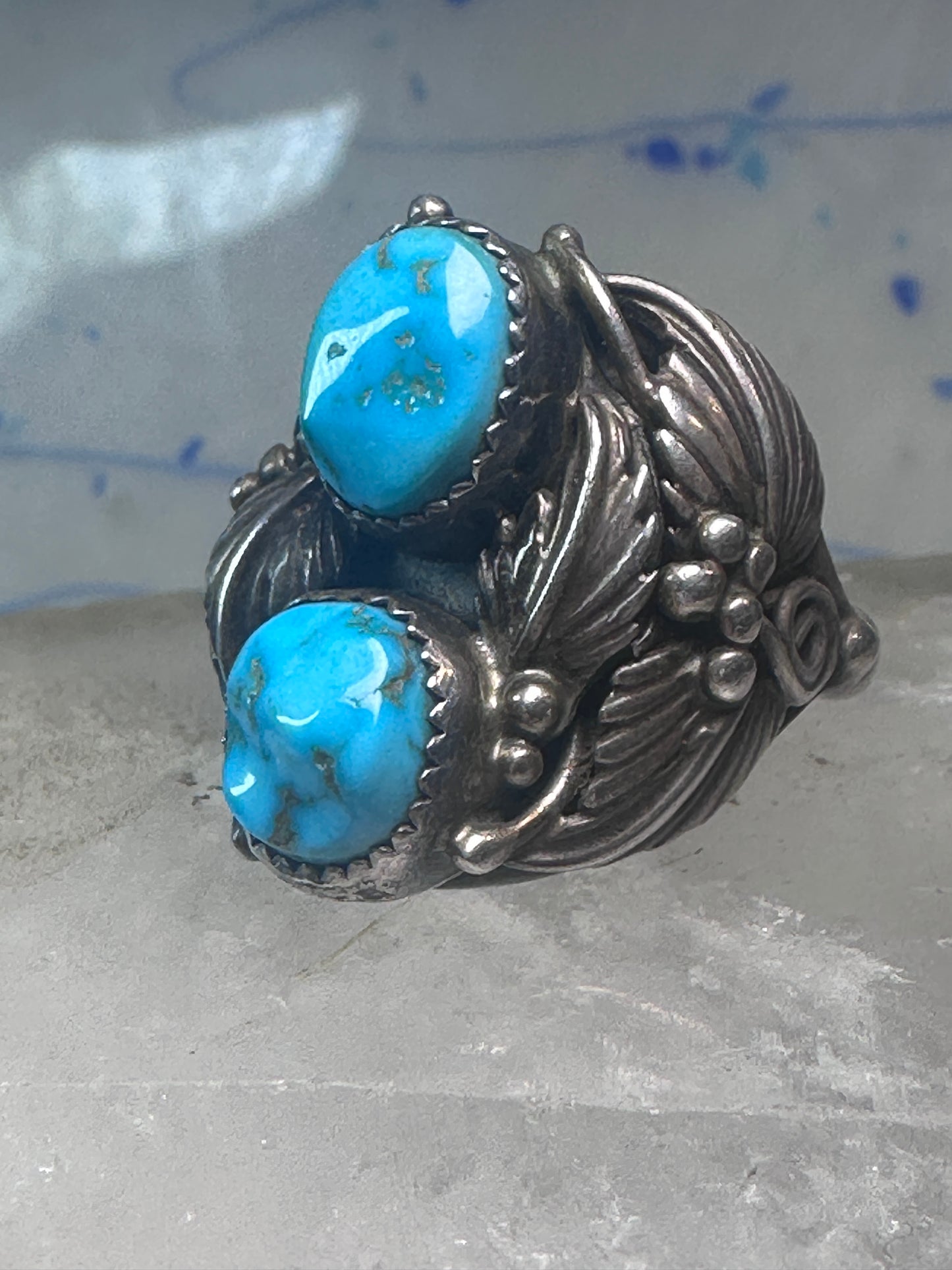 Navajo Turquoise ring size_9.5 sterling silver women men signed FC