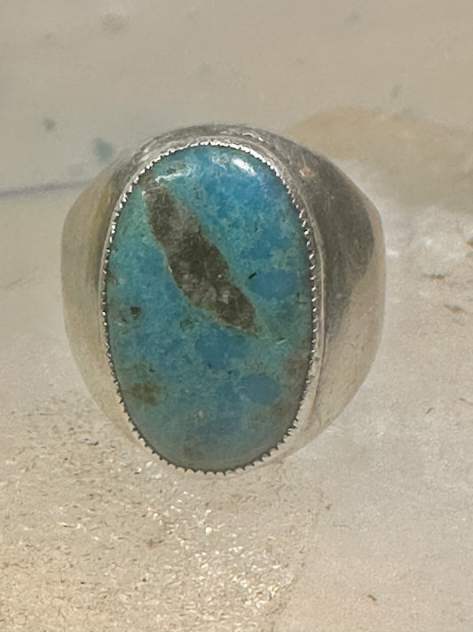Navajo ring size 9 Turquoise sterling silver women men