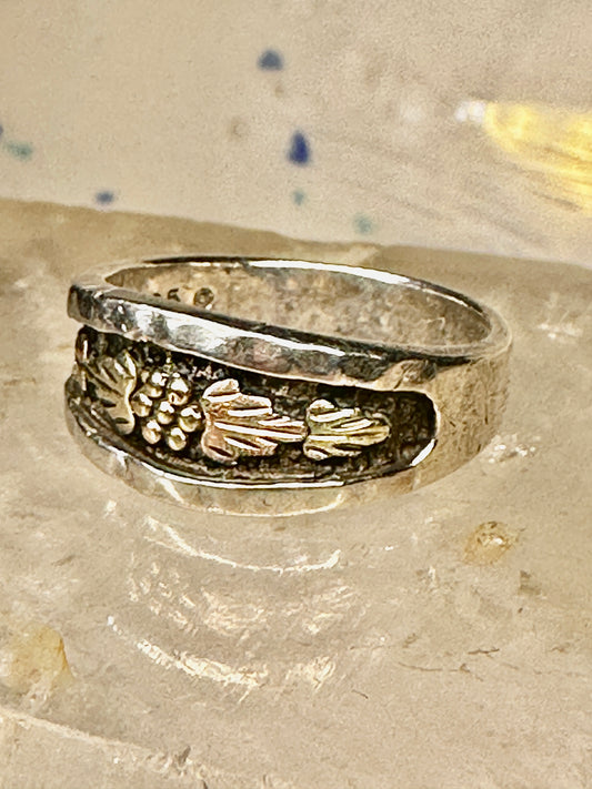 Black Hills Gold ring wedding band size 8.50 sterling silver women men