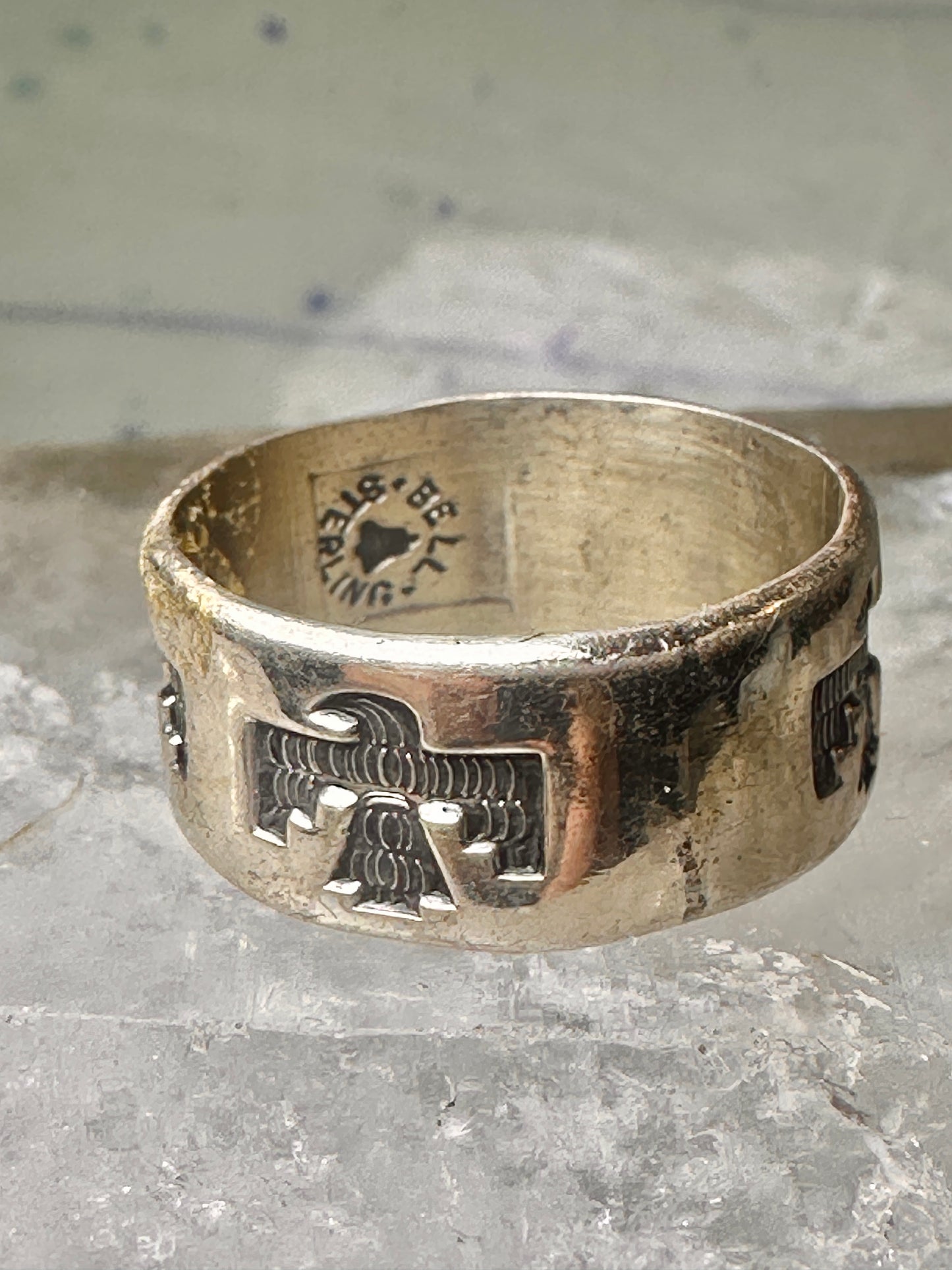 Phoenix ring Bell Trading Band size 10.50 sterling silver women men