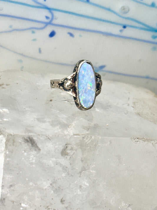 Navajo Opal ring AS IS natural opal size 5 sterling silver women men