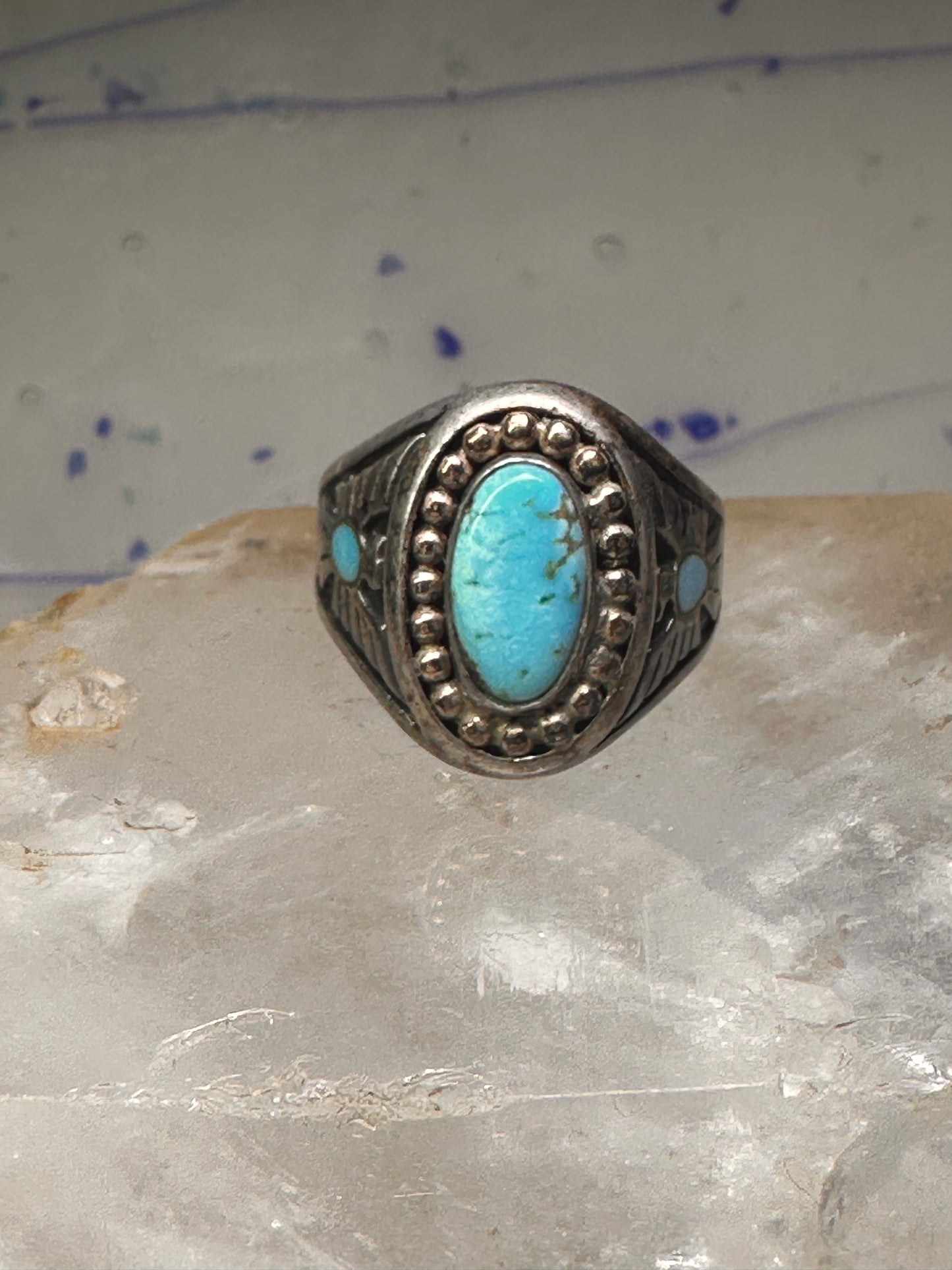 Navajo Turquoise ring Phoenix band size 10.5 sterling silver men women