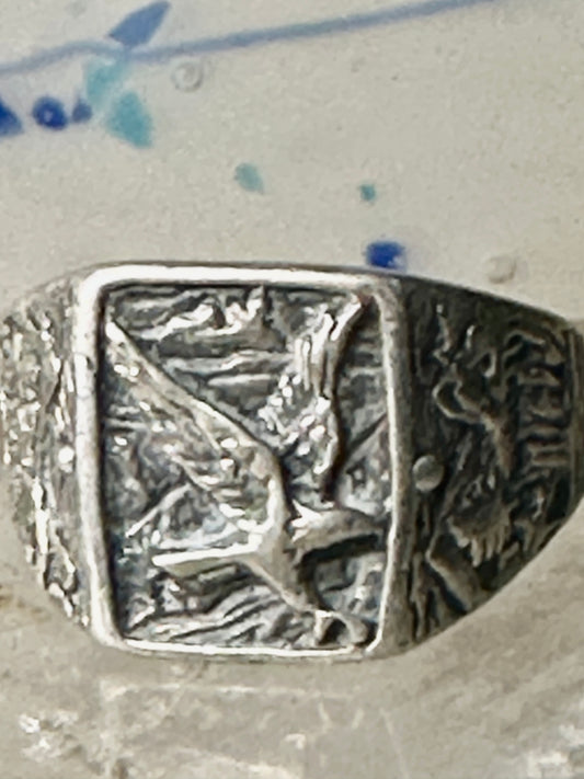 Eagle ring band sunrise landscape mountain sunrise trees southwest size 10.25 women men