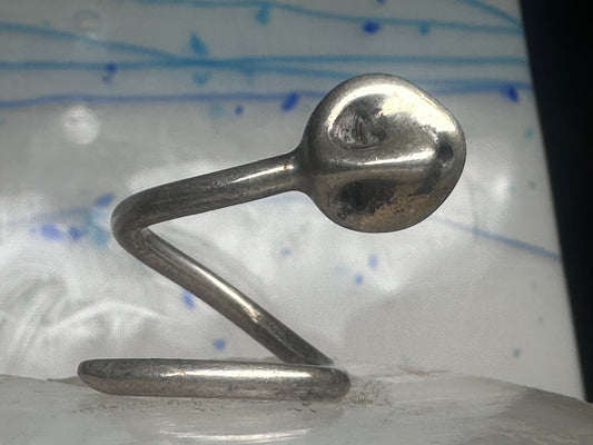 Vintage Sterling Silver Abstract Sculptural Organic Form Bypass Ring Size 6 925