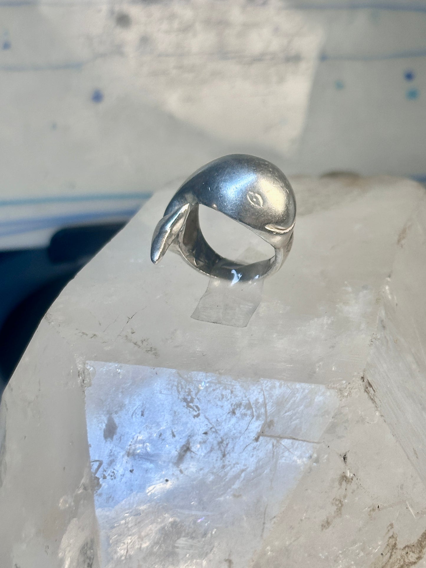 Whale ring Taxco Mexico Size 4.5 pinky sterling silver women