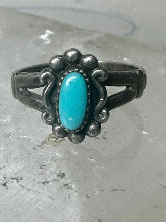 Navajo ring turquoise size 5.50 sterling silver Bell trading women girls