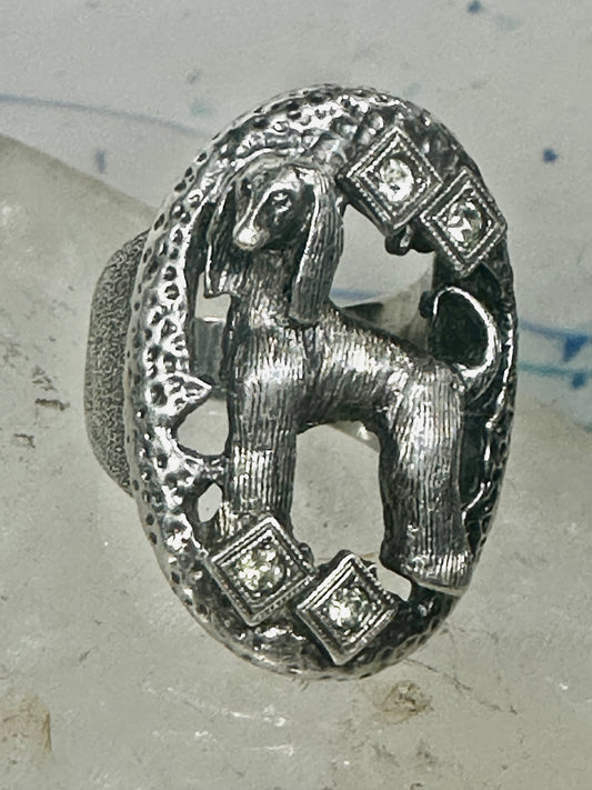 Vintage Afghan dog ring size 6.25 sterling silver women girls