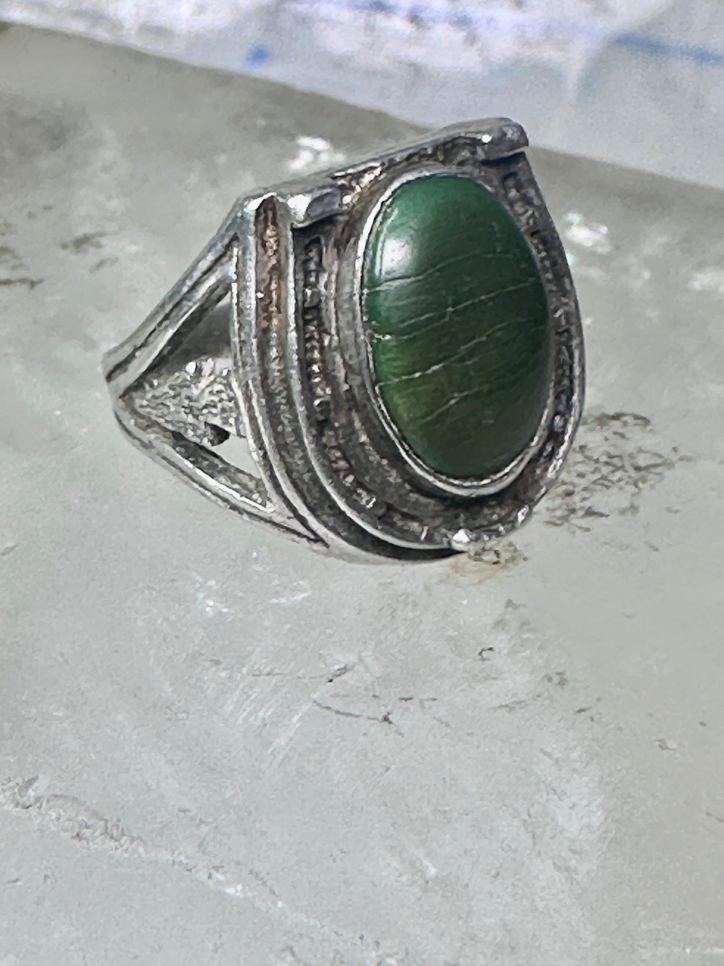 Horseshoe ring southwest tribal pinky good luck band size 3.75 sterling silver wome