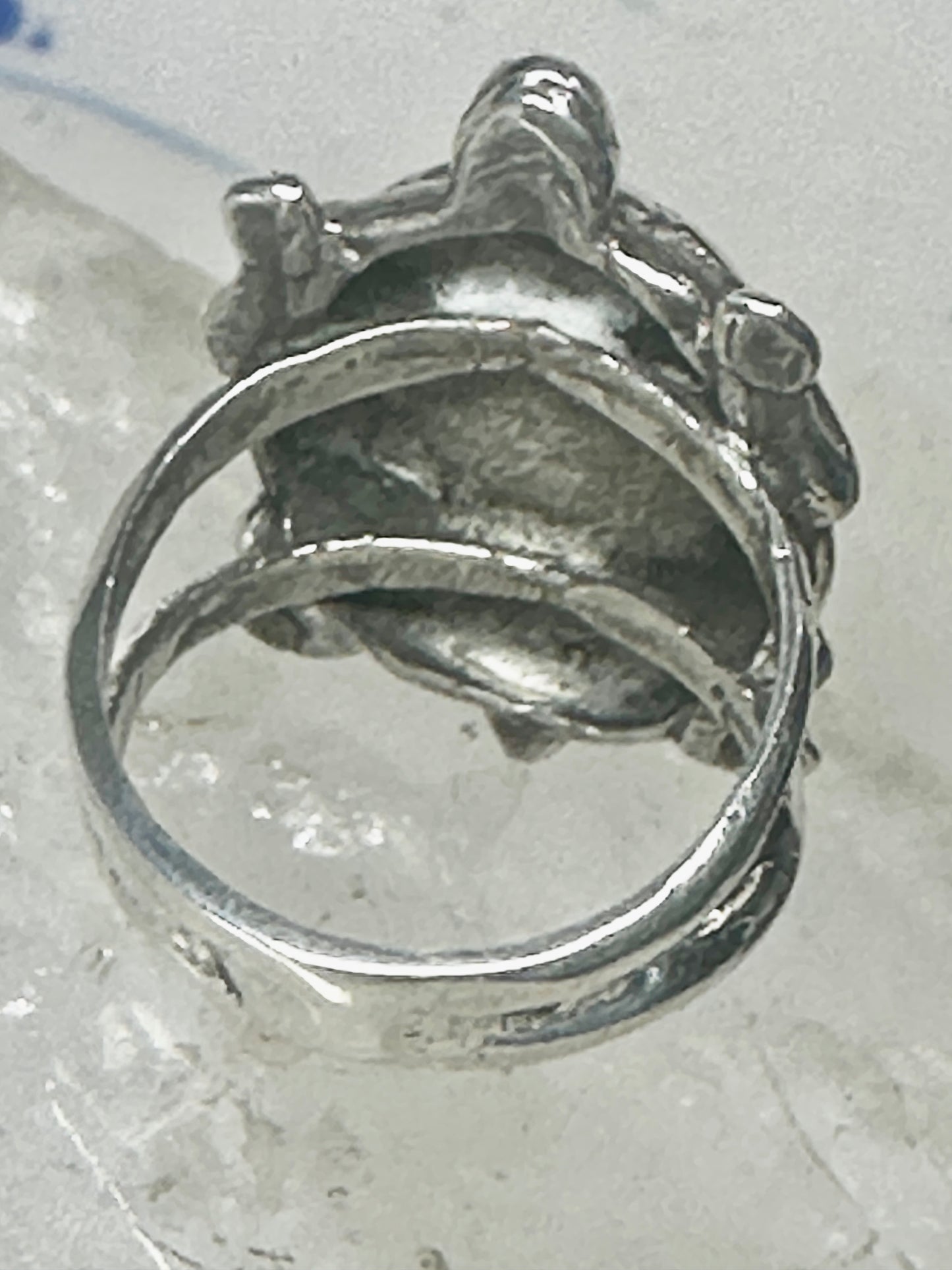 Navajo turtle ring size 5.50 turquoise MOP sterling silver women girls