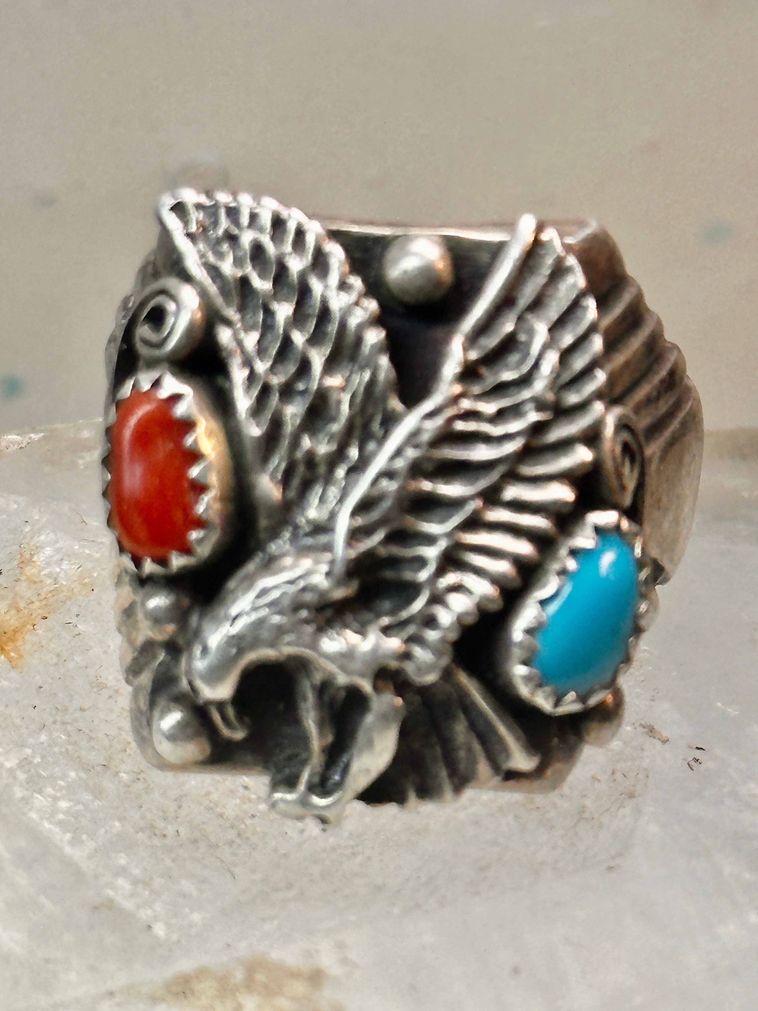 Navajo Coral and hotsell Sterling Silver Band Ring Size 11