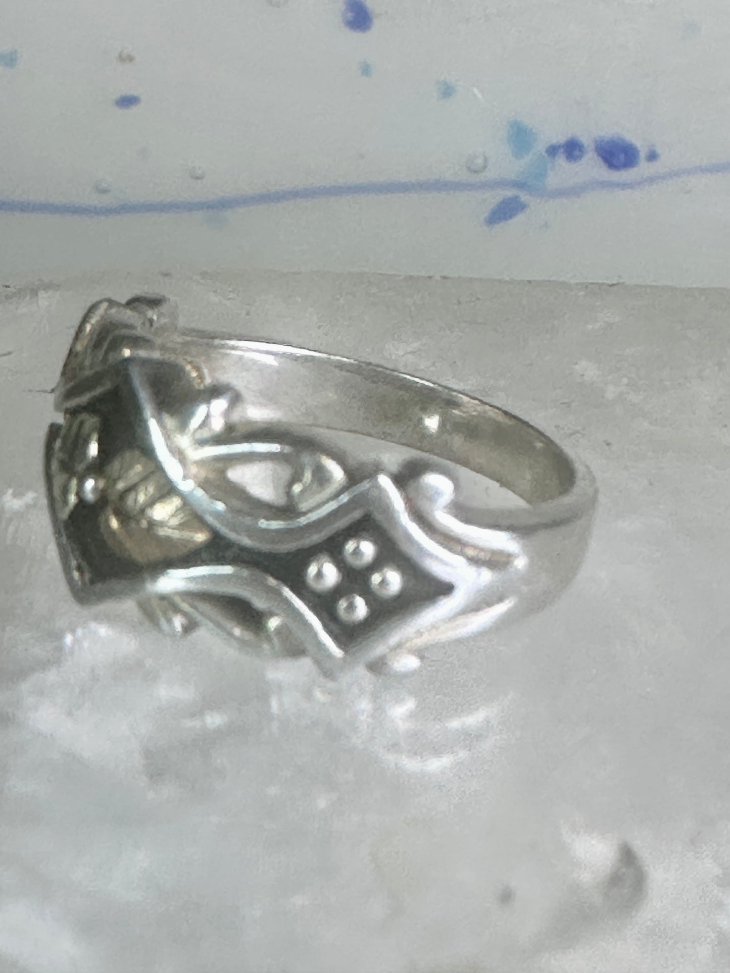 Black Hills Gold ring band leaves size 6.75 sterling silver women 
