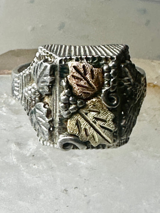 Black Hills Gold ring band size 10.75 sterling silver women men