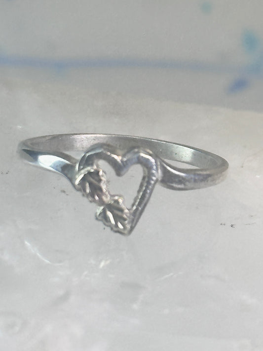 Black Hills Gold ring heart love band Valentine leaves size 5.75 sterling silver women