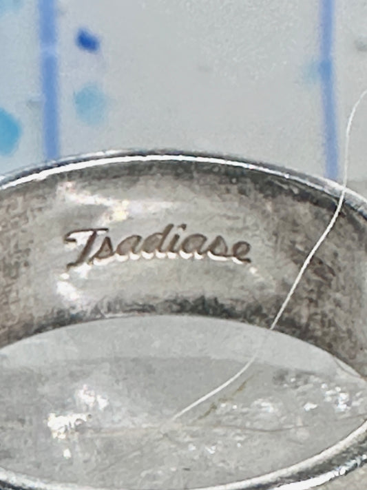 Turquoise ring southwest MOP band size 8.50 sterling silver women 